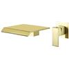 SJQKA-Rubinetto Bidet Cascata Rubinetto Per Lavabo A Muro Da Incasso In Rame Interamente Incassato Rubinetto Per Lavabo Da Incasso Da Incasso A Incasso Rubinetto A Muro (Gold)