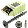 Mark Viti a testa piatta, nere, 6,0 x 50 mm, TORX, 100 pezzi, viti per costruzione in legno con testa piatta, viti da costruzione nere con punta inclusa