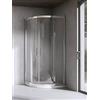 Yellowshop - Box Cabina Doccia Bagno Curvo Semicircolare, Dimensioni: 80X80 cm, Cristallo 6mm : Trasparente