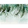 murando Carta da parati Foglie 500x350 cm Fotomurali in TNT Murale alla moda Decorazione da Muro XXL Poster Gigante Design Carta per pareti Natura Pianta Botanica verde come dipinto b-C-0782-a-a