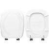 HYDRO HOME Tavoletta Wc Compatibile con PIENZA SENESI, Copriwater In Legno Rivestito Con 2 mm Di Resina Colore Bianco, Cerniere Fissaggio Dal Basso MADE IN ITALY