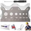 Homtrator Stainless Steel Double-Sided Bolt Gauge Card, Portable Highly Precise Bolt Size-It Gauge, Pocket-Sized Pitch Size Measurement Tool, Compact Metric Thread Checker Size Finder with Clear Scale