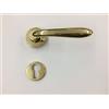 effedielle MANIGLIA PER PORTA SIDNEY 1126 IN MARITECH ORO LUCIDO, FORO CILINDRO YALE, COMPLETA PER UNA PORTA DENTRO+FUORI, ROSETTA mm50 CON MOLLA DI RITORNO VITI DI FISSAGGIO COMPRESE