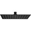 Balneo Soffione Doccia Fisso in Nero - Soffione Doccia Grande in Acciaio Inossidabile AISI 304 - Getto a Pioggia Rilassante e Uniforme - 250x250 mm - 7 Colori Disponibili - CASCADE Modello 2