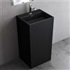 doporro Lavabo autoportante BTH: 50 x 42 x 90 cm, nero opaco, in ghisa minerale, lavabo, colonna di appoggio Colossum34