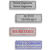Generico Targa Posta Alluminio con Biadesivo | Personalizzabile 1‑4 Righe | Resistente Esterno & Interno | Targa Cassetta Postale (Alluminio Colore Argento, Misura 70x20mm)