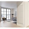 Taco Radiatore design 200x74 cm (18 tubi) in acciaio bianco a tubi tondi interasse verticale H. 200 PISA