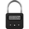 Bebykilemi Blocco timer elettronico in metallo, con display LCD, interruttore digitale ricaricabile tramite USB, dispositivo di autocontrollo massimo di 999 ore, funzione automatica, cassaforte
