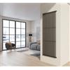 Taco Radiatore design 200x74 cm (18 tubi) in acciaio grigio opaco a tubi tondi interasse verticale H200 PISA