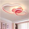 AHQX Plafoniera LED Dimmerabili Lampada Soffitto Vivaio Chiaro Giovane Camera Letto Ragazze 40W Con Telecomando Illuminazione Interni Amore Cuore Acrilica in Metallo Sala Pranzo Luce Bambino Della
