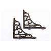 Brass & Metal B & M - Coppia di staffe per mensole in ferro anticato stile vittoriano, 15 cm
