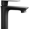 Planetmöbel Rubinetto nero, rubinetto da bagno con miscelatore monocomando per lavabo, rubinetto moderno