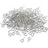 QUARKZMAN 200 Viti Piccole Perni Occhiello Ganci Mini Occhielli Viti Filettate 6,5 x 13 x 1,2mm Viti Autofilettanti per Gioielli Accessori Fai da te Tono Argento