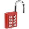 M METERXITY 8 Cifra Combinazione Lucchetto - Zinco Lega Interno Esterno Lucchetto, Premi Pulsante Blocco, Applicazione Palestra Cancello Sport Armadietto (5mm, Rosso)