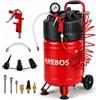 Arebos Compressore ad aria compressa 1500W | 30l | incluso set da 13 pezzi | senza olio | 240 L/min | doppio attacco Euro | 10bar| Capacità: 50 l, 30 l o 6 l (30 litri)