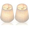 equlup 2pcs paralumshades, 9.2x14.2x13cm / 3.6x5.6x5.1in tavolo in tessuto Coppa paralume Coppa sul paralume per lampadario a candela a vite E14 Lampada lampada (PT13)