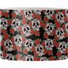 Suhoaziia Paralume con teschio e rose con telaio in metallo, moderno e alla moda da scrivania per soggiorno, dormitorio, camera da letto, decorazioni di Halloween
