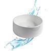 Jo-Bagno.it Lavabo bagno forma rotonda in Ceramica Bianco Lucido Misure 41 x 41 x 15.5 cm - Per piani d'appoggio in bagno e mobili da toilette