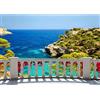 Runa Art Carta da parati fotografica rocce del mare Moderno Vello Soggiorno Camera Da Letto Sala - Made in Germany - blu verde 9029010a