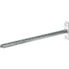 Dalsys Staffa per binario Dalsys, staffa a muro 27/18 argento 50cm, staffa a muro, staffa pesante in acciaio zincato, resistente alla corrosione