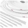 STEIGNER Guarnizione a spazzola autoadesiva blanc 22 mm x 20 m - Guarnizione per porte da garage esterne - Protezione dal vento, barriera antipolvere, protezione contro gli insetti