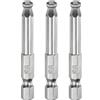 QUARKZMAN Set 3pz Punte Cacciavite Magnetica a Sfere 5mm (H5.0) Dimensione 1/4 Attacco Esagonale 50mm (2) Lunghezza Punte Sfera Magnetiche Testa Sfera Acciaio S2 Punta Metrica
