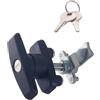 Milageto Serratura con maniglia a T Serratura per porta del garage con chiave Camper Camion Camper Rimorchio Topper Serratura per capannone per armadietto, stile a