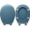 HYDRO HOME Tavoletta Wc Compatibile con PIEMONTE e PIEMONTESINA POZZI GINORI, Copriwater In Legno Rivestito Con 2 mm Di Resina, Cerniere Fissaggio Dal Basso MADE IN ITALY (BLU ARALDICO)
