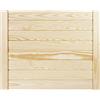 DecoMeister Porte a Lamelle Chiuse in Legno 594x474 mm Confezione da 1 - Porta Pino Massiccio - Anta per Armadio a Persiana Cieca - Frontali Mobili e Antine per Guardaroba - Legno Naturale Grezzo