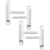 SOTECH 4 Cerniere per porte - Cerniera a forare 15 x 83 mm con perno M8 x 47 mm - Cerniera a avvitare per porte interne (acciaio bianco)