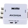 SHUAIGUO Mini AV2VGA Convertitore video Convertitore AV Convertitore video da CVBS a VGA con convertitore da 3.5mm o a PC HDTV