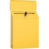 perfk Cassetta postale con serratura in Appesa Deposito per commenti Cassetta di sicurezza Buste per chiavi Giornali Riviste Cassetta postale, Giallo