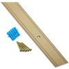 SOTECH 1 pezzo Profilo di Transizione di SOTECH/Profilo per Pavimenti/Alluminio/Ottone Anodizzato / 1000 x 30 x 2 mm/Forato/incl. Viti di Fissaggio e Tasselli