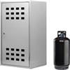 ALLINOX Armadio Porta Bombola Gas Da Esterno In Lamiera Zincata RINFORZATA Armadietto Con Chiusura a Chiave e Sistema Di Ventilazione Per Stoccaggio Sicuro (1 BOMBOLA)