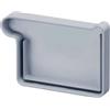 INEFA Terminale grondaia rettangolare, sinistra 115mm Grigio PVC