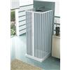 caldoni Box Doccia 3 Lati 80x100x80 cm 2 Ante a Soffietto in PVC H185 Caldoni Mars Bianco