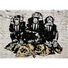 Runa Art Carta da parati fotografica 396 x 280 cm Banksy scimmie street art | Vello Decorazione Murale Soggiorno Camera Da Letto | Manifattura tedesca | Bianco e nero 9150012a