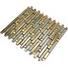 conwire Mosaico in vetro dorato, mosaico, piastrella in vetro traslucido, per pareti, bagno, WC, doccia, cucina, specchio per piastrelle, rivestimento, vasca da bagno, bagno, mosaico