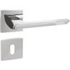 domino ELENA QR SLIM M6 - Maniglia per porta della camera, dell'ufficio, della cantina e della porta interna, in alluminio cromato