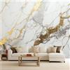 Generico Carta da Parati in Tessuto Non Tessuto 150x105 cm 3D Dorato Marmo Geometrico Righe Murale Moderna Fotografica Wallpaper Opaco Impermeabile Per Soggiorno Camera Letto Sala Ufficio Decorazione