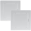 Vent Systems Pannello di accesso in plastica ABS bianca, 10,2 x 10,2 cm (ritaglio), confezione da 2, pannello di accesso con porta per cartongesso, parete e soffitto, copertura per fori elettrici e