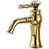 Generic Rubinetti, Rubinetti da Cucina, Rubinetti da Cucina, Rubinettir Lavabo da Bagno in Rame Puro Placcato Oro con Maniglia Inlo, Rubinetti in Ottanticato, Rubinettir Acqua Calda Eda Antichi/Corto/A