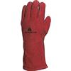 Deltaplus Delta Plus Guanti di pelle - Guanto soldato/R crosta bovina anticalore cotone rosso 10