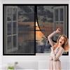 WCHENHUI Zanzariera Porta Finestra Magnetica 156 x 120 cm Zanzariera per Finestra Rete Fine Anti Zanzare Senza Foratura con Adesivo Forte Del Balcone, Della Cantina e Terrazza, Nero