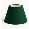 Generico 35 cm Paralume Cono, Tessuto di Cotone con PVC Bianco, Prodotto Artigianale, per Lampada da Tavolo, Piantana (Verde Scuro)