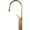 QUINTO Rubinetti Per Lavandini Bagno Rubinetto Per Lavabo Girevole Rialzato Per Lavabo Da Appoggio Per Bagno Interamente In Rame Nero Caldo E Freddo Marrone Alto
