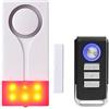 Mengshen Allarme Per Porta Finestra, Antifurto Con Luce Sonora Per La Sicurezza Del Garage Dell'appartamento Di Casa - Include 1 Allarme e 1 Telecomando