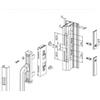 C.D.A.s.r.l. Maniglia 1006 con blocco per persiana, colore marrone gotico.