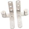Yardenfun Cerniere per Porte a Libro Argento in Acciaio Inossidabile, 2 Pezzi, Cerniera Pivot Scomparsa per Porte e Finestre, Uso Domestico