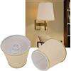 BestAlice 2 Pezzi Paralume Piccolo, Paralume in Tessuto Paralume per Lampadario, Mini Paralume, Clip su Paralume in Tessuto Beige Dorato per Lampadario da Tavolo E14 Lampada da Parete
